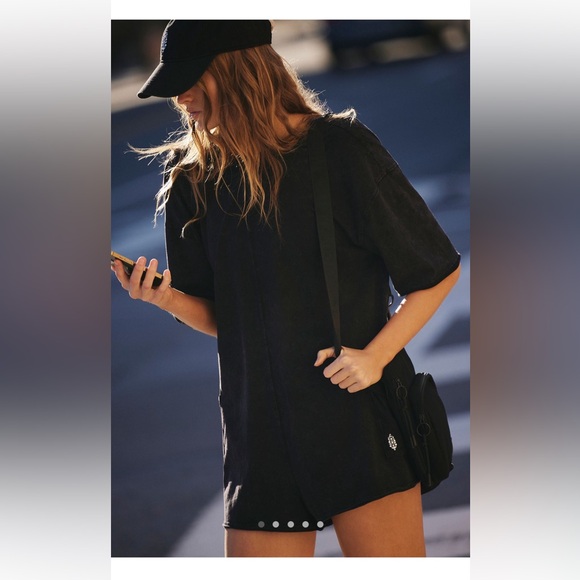 Free People Hot Shot Tee Romper Sz M - Picture 2 of 6